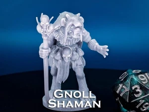 Gnoll Shaman Miniature for D&D, Dungeons and Dragons, Pathfinder and other Table - Picture 1 of 5