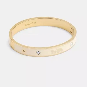 Horse And Carriage Enamel Hinged Bangle - Picture 1 of 7