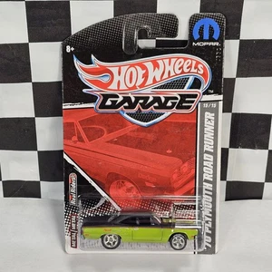 2010 Hot Wheels Garage MOPAR '70 Plymouth Road Runner Green/black Real Riders - Picture 1 of 10