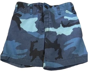 Military Camouflage Camo Button Zip Shorts Made In USA Unbranded Boys Size Small - Picture 1 of 11