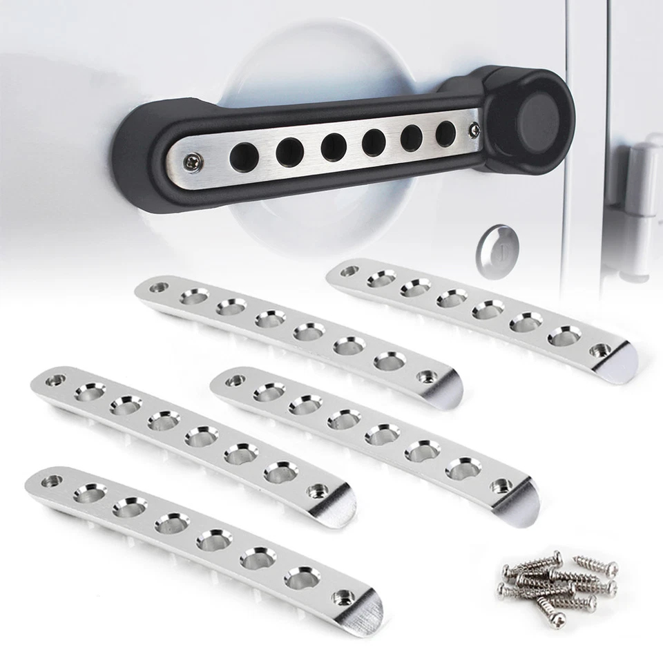 Inserto de moldura de aluminio para manija de puerta trasera para Jeep Wrangler JK JKU 2007-2018 Foto 1 de 4