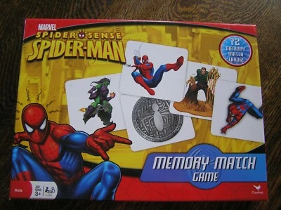 2012 Marvel Cardinal SPIDER~SENSE SPIDER~MAN Memory Match Game 72 Cards & Tray - Image 1 of 3
