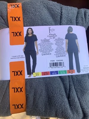 Juego de pijama cómodo de felpa Felina para mujer (XxLarge, gris) Foto 1 de 2