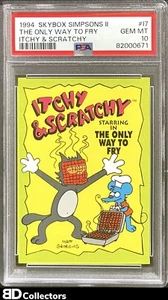 ITCHY & SCRATCHY PSA 10 POP 1 #I7 1994 Skybox Simpsons II GEM MINT - Picture 1 of 3