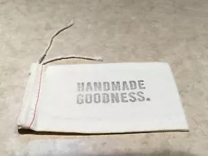 Neu Mini-Geschenktüte aus Baumwolle - gestempelt hausgemachte Güte - Bild 1 von 2