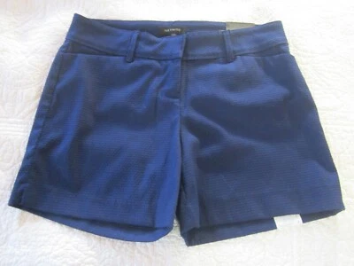 Pantalones cortos para mujer The Limited talla 4 azul marino tejido waffle a medida Foto 1 de 4