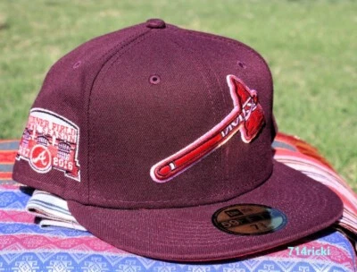 Atlanta Braves 1997 2016 Turner Field Final Season Fitted Hat New Era 59FIFTY - Image 1 of 4