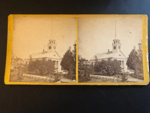 Massachusetts, Unidentified Church, c1870, Photo Stereoview, #ST471 - Picture 1 of 2