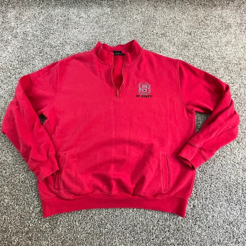 NC State Shirt Sweatshirt Adult Extra Large Red Black Wolfpack NCAA Mens A10 Cover