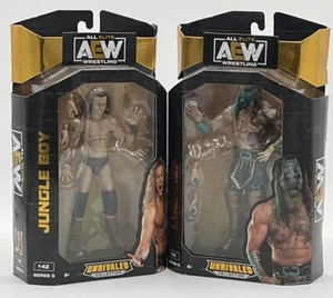 AEW Unrivaled Jurassic Express Lot Of 2 Series 5 Luchasaurus And Jungle Boy - Picture 1 of 6