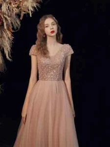 Long Luxury Bridesmaid Dress Formal Dresses Party Elegant Gown Evening Gown Prom - Picture 1 of 12