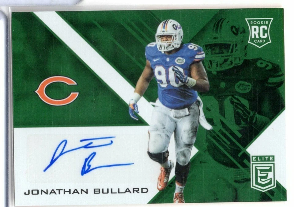 Jonathan Bullard Bears RC Auto 2017 GREEN Panini Donruss Elite 042321ATCD24 - Image 1 of 2