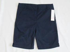 Jungen Shorts zugelassene Schulkleidung Bermuda marineblau khaki 7 8 12 16 vorne flach - Bild 1 von 10