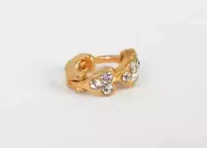 Veialtine's Day Gift Nose Ring Indian Ethnic 22k GoldPlated Nose Ear Pin Jewelry - Picture 1 of 5