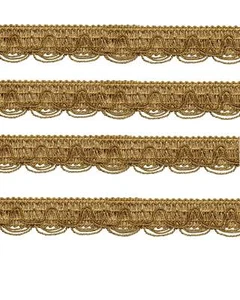 Scalloped Looped Braid - Gold 28mm. Price is for 1 metre - Picture 1 of 1