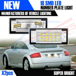 2x Audi TT MK1 1999-2006 LED Licence Number Plate Lamps Bulbs Xenon White Colour - Picture 1 of 6