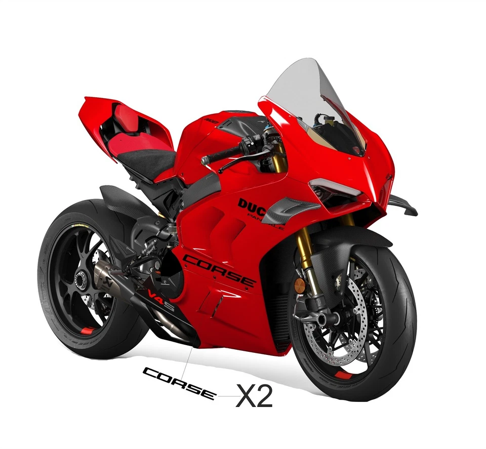 Adesivi Corse per carene laterali moto Ducati Panigale V4/V2 "V1403"