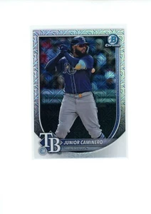 2025 Bowman Chrome Junior Caminero #13 Mega Box Silver Mojo Refractor Tampa Bay - Picture 1 of 2