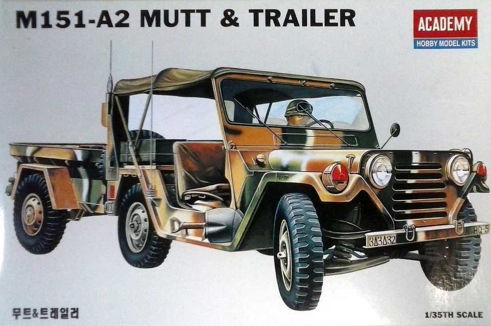 ACADEMY 1:35 MEZZO MILITARE M151 - A2 MUTT & TRAILER CON FIGURA INCLUSA ART 1326 - Immagine 1 di 1