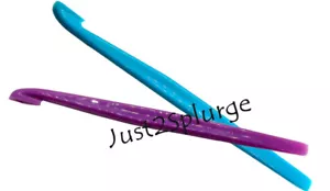 Juego de 2 peladores cítricos Tupperware baya púrpura azul agua para naranjas limones fruta - Imagen 1 de 3