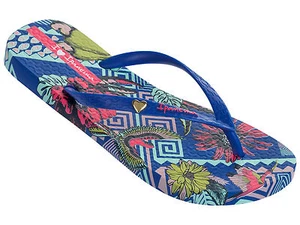 Separador de dedos IPANEMA zapatos de baño tangas I LOVE TRIBAL azul verde azul verde NUEVO - Imagen 1 de 1