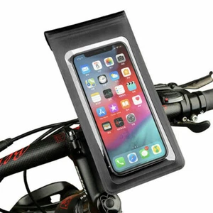 360° Waterproof Bicycle Motor Bike Phone Case Mount Holder For All Mobile Phones - Picture 1 of 8