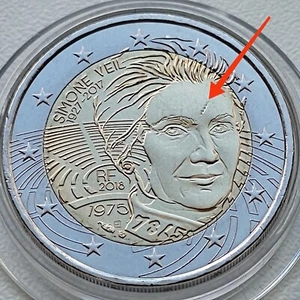 2 Euro France 2018 * Simone Veil * Unc with scratch - Picture 1 of 2