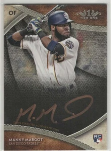 2017 Topps Tier One Break Out Bronze Ink /25 Manny Margot #BOA-MM Rookie Auto RC - Bild 1 von 3