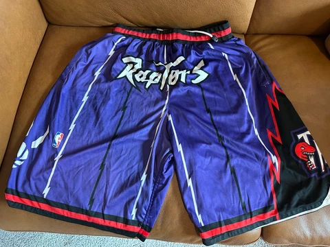 Custom Toronto Raptors Purple Retro Basketball Shorts - Large Cover