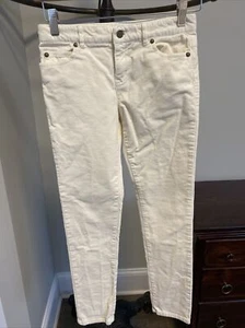 EUC GIRLS VINEYARD VINES 5 POCKET CORDUROY PANTS CREAM WHITE STRETCH Size 10 - Picture 1 of 6