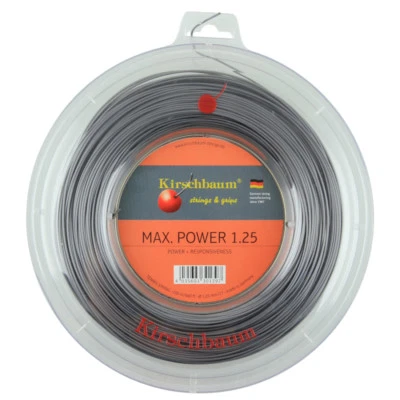 Kirschbaum MAX POWER 17 1.25mm (Silver) 200m 660ft Reel Tennis String