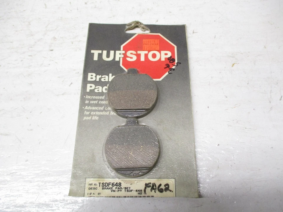 Новые старые тормозные колодки Tufstop эквивалент FA62 EBC  - Изображение 1 из 1