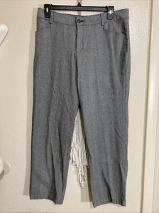 Lee Pants Womens Black White Straight Leg Relaxed Fit Mid Rise 16 Medium - Picture 1 of 12