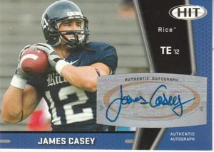 🏈 James Casey 2009 Sage Hit # A87 Authentic Autograph Rice Owls - Bild 1 von 1