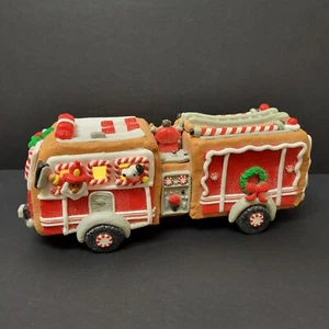 Illuminated Gingerbread Clay Dough Fire Truck by Valerie- NWOB - Picture 1 of 10