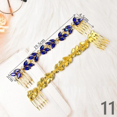 1X Shiny Rhinestone Crystal Diamante Chain Trimmings DIY Accessory Headwear - Image 1 of 4