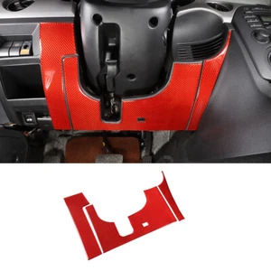 For Mazda MX-5 2009-2014 Steering Wheel Bottom Panel Trim Carbon Fiber Red - Picture 1 of 11