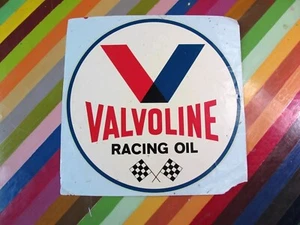 vtg 1960s 1970s Auto Hot Rod decal oversize Valvoline Racing Oil - Picture 1 of 2