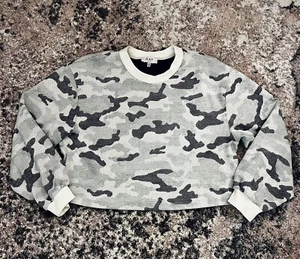 OAT New York White Camo Knit Pullover Sweater M *NWOT* - Picture 1 of 3