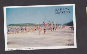 Ancienne étiquette  paquet allumettes Australie BN78854 Manly Beach Sydney  - Imagen 1 de 1
