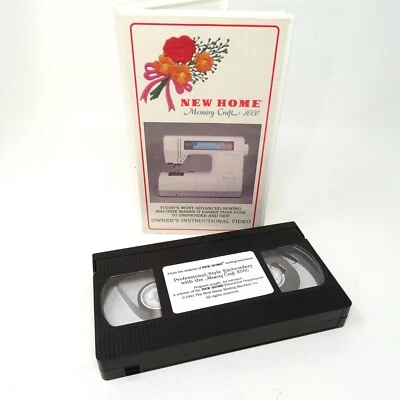 New Home Memory Craft 8000 Embroidery Owner's Instructional Video VHS + Projects - Image 1 of 4