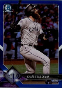 2018 Bowman Chrome Blue Refractors #79 Charlie Blackmon /150 - NM-MT - Picture 1 of 2