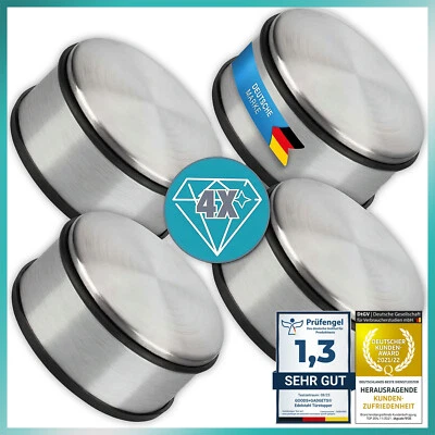 4 x Türstopper Türpuffer Tür Stopper Feststeller Halter Puffer Edelstahl XXL Set - Bild 1 von 4