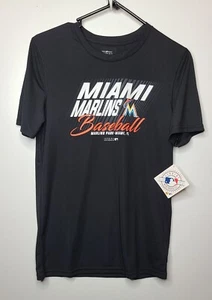 Miami Marlins Baseball Youth Kids Shirt Lg 14/16 Marlins Park NWT Black MLB - Picture 1 of 9