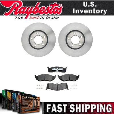 前刹车转子陶瓷刹车片带硬件适用于 1996 年道奇 Grand Caravan — 第 1/4 张图片