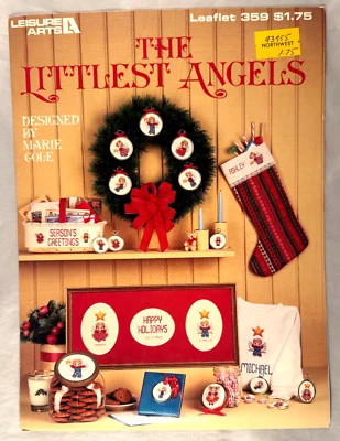 The Littlest Angels - Leisure Arts #359 - 12 Cross Stitch Patterns - Image 1 of 2