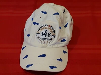 Gorra de béisbol Kentucky Derby Churchill Downs 146 blanca con logotipo con tirantes OSFA Foto 1 de 4