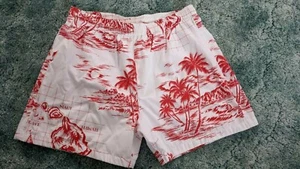 Mens vintage Short Shorts Hawaiian Map Royal Creations Hawaii white swim trunks  - Picture 1 of 8