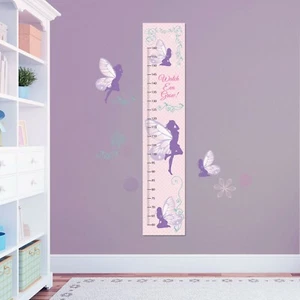 Personalised Fairy Height Growth Chart with 8 Matching Vinyl Wall Stickers  - Bild 1 von 11