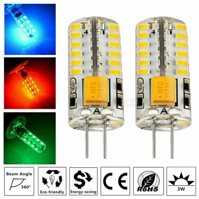 G4 LED 3W AC/DC 12V Lampe Birne Stiftsockel Leuchtmittel Glühbirne Rot Blau Grü - Bild 1 von 4